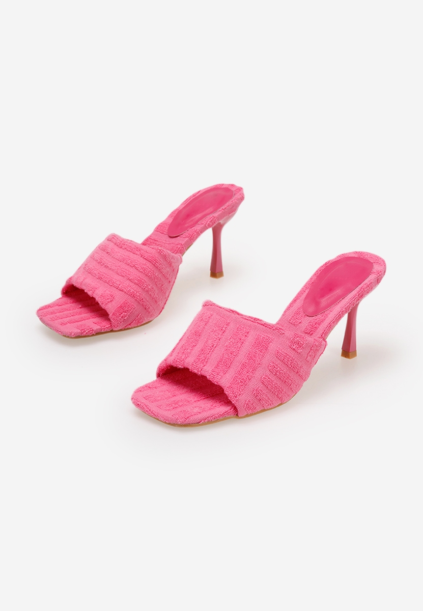 Fuchsiové pantofle na podpatku Mirora V2