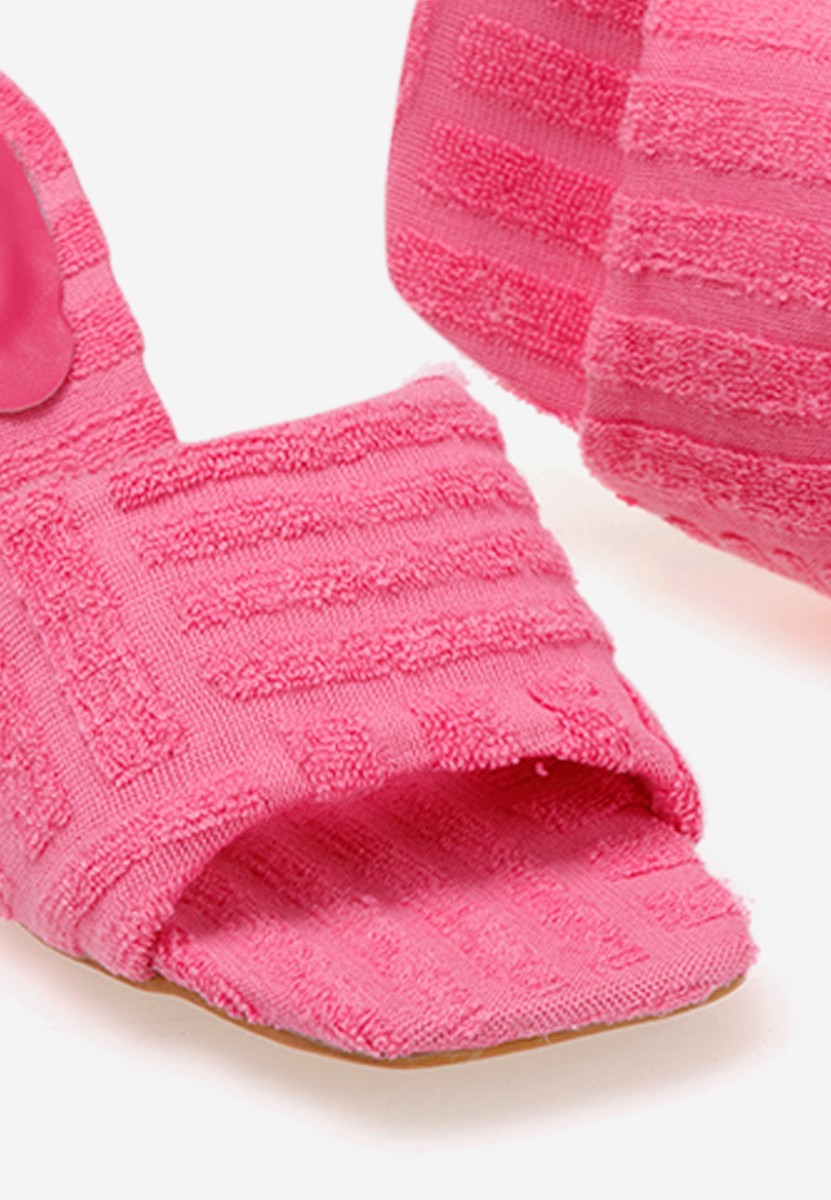 Fuchsiové pantofle na podpatku Mirora V2