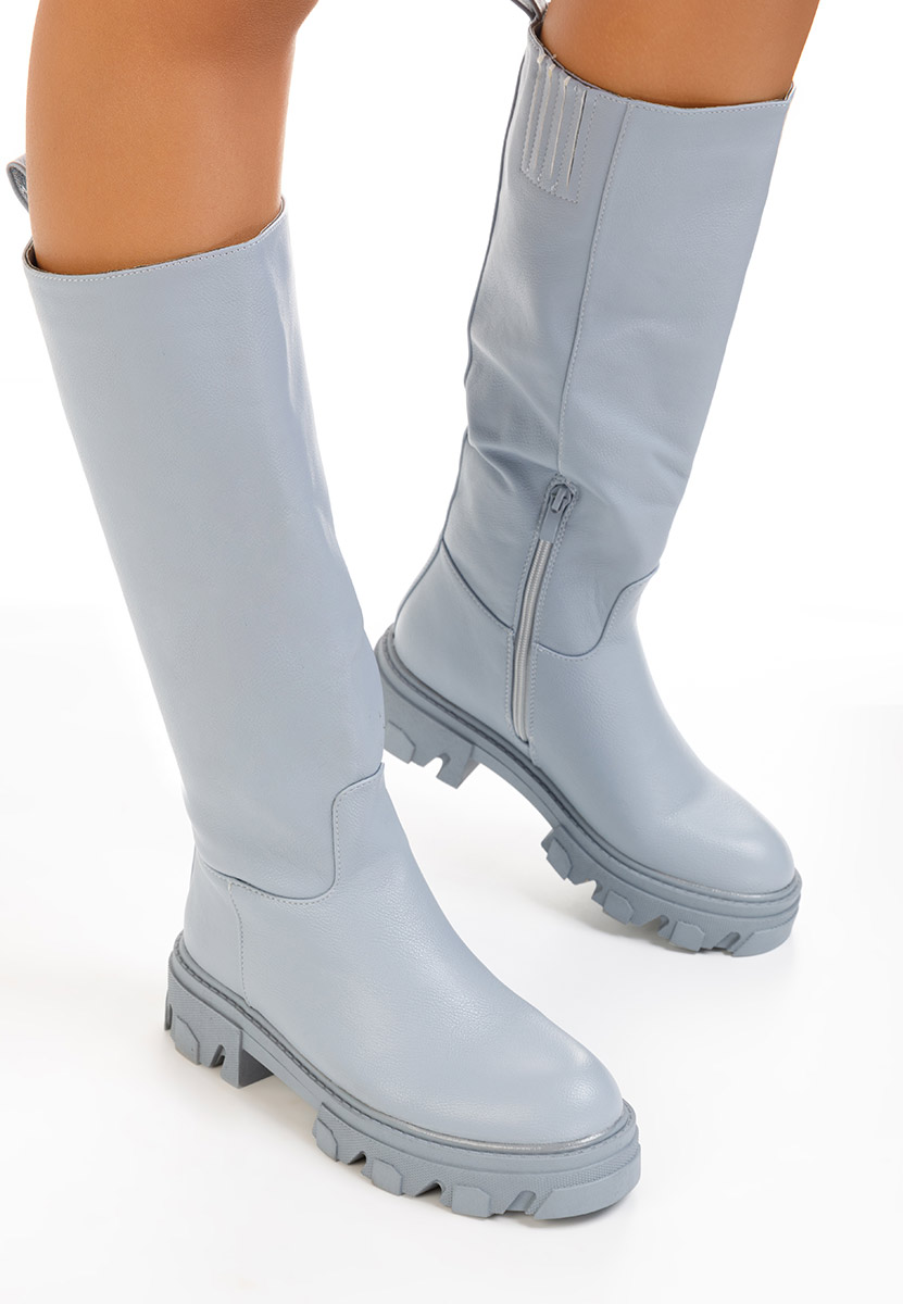 Modré dámské kozačky Oserra