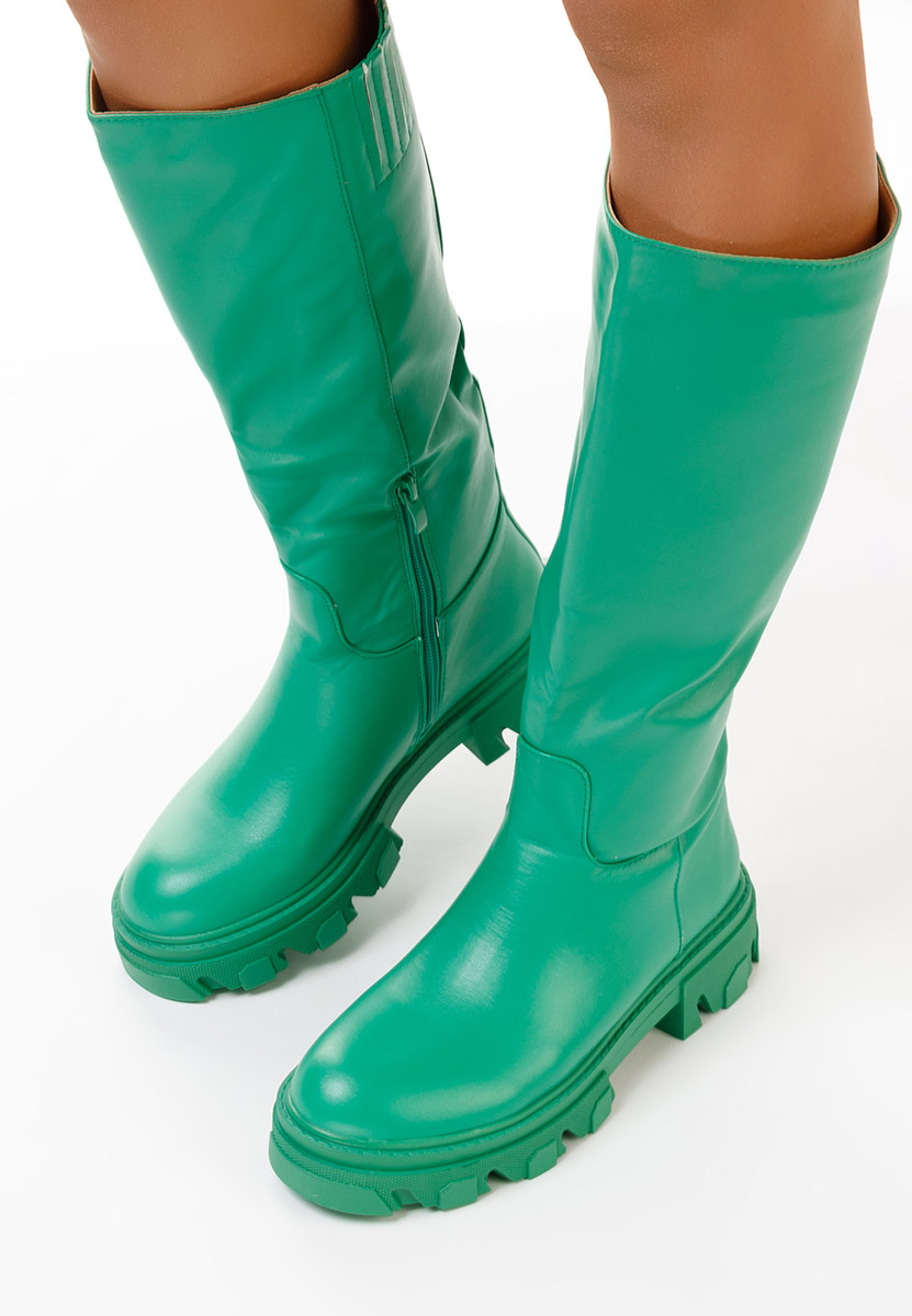 Zelené dámské kozačky Oserra