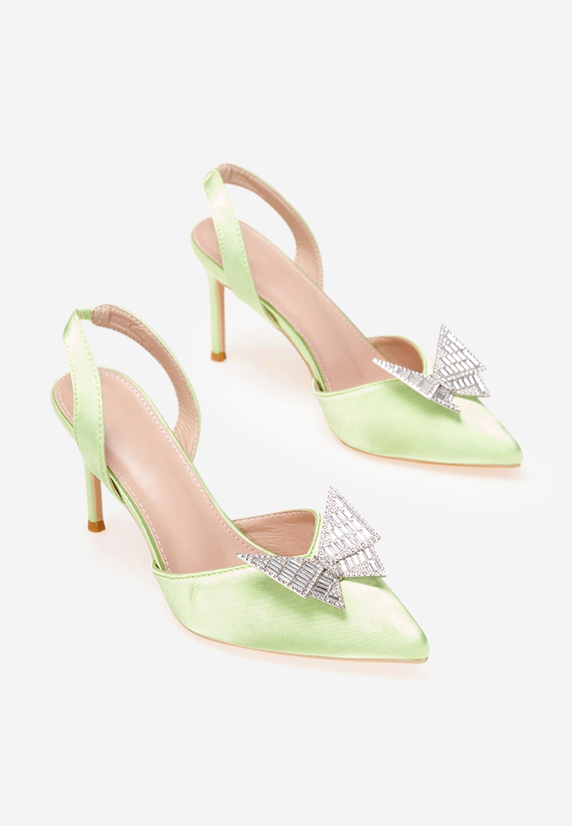 Limetkové elegantné lodičky Arruna