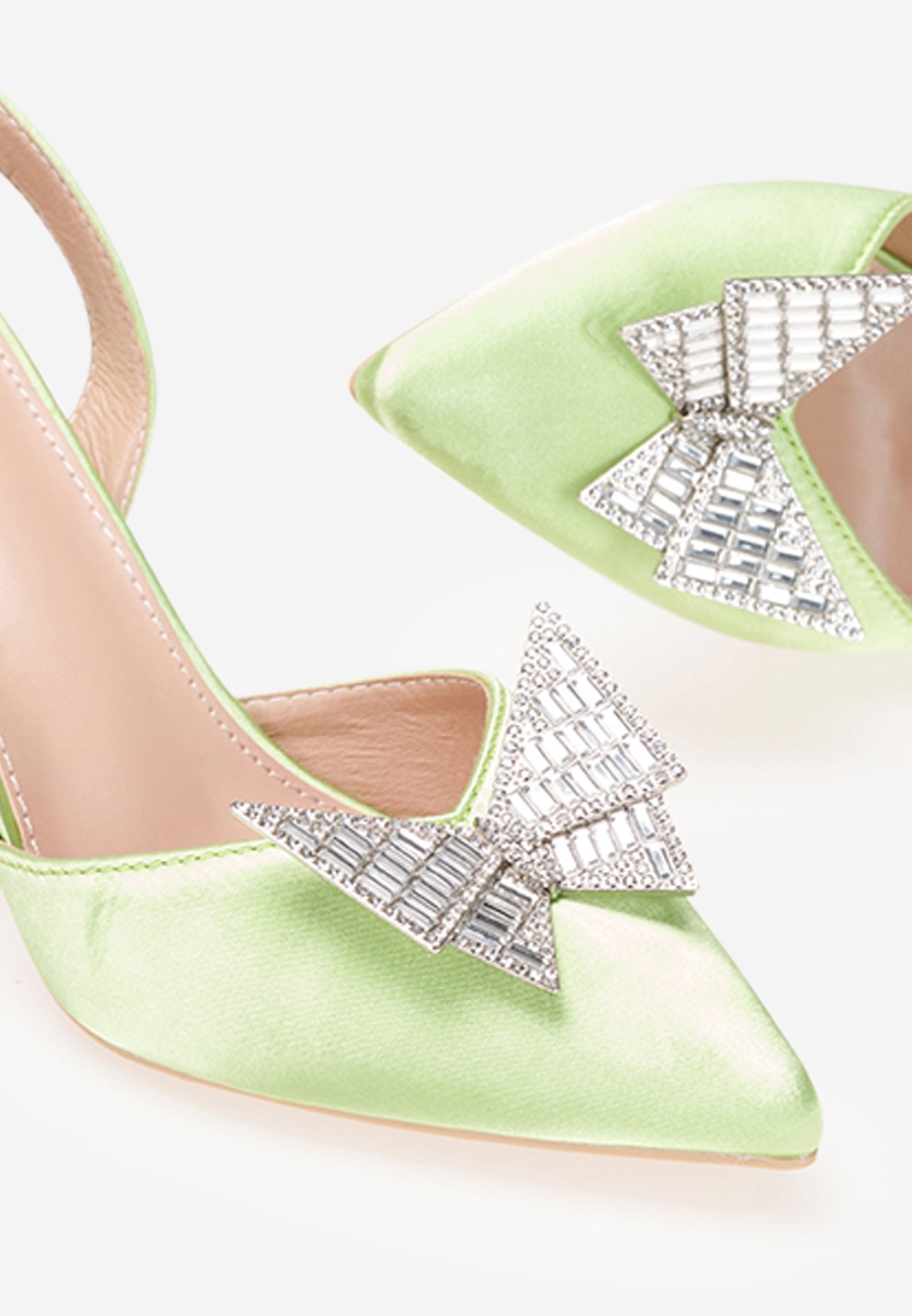 Limetkové elegantné lodičky Arruna