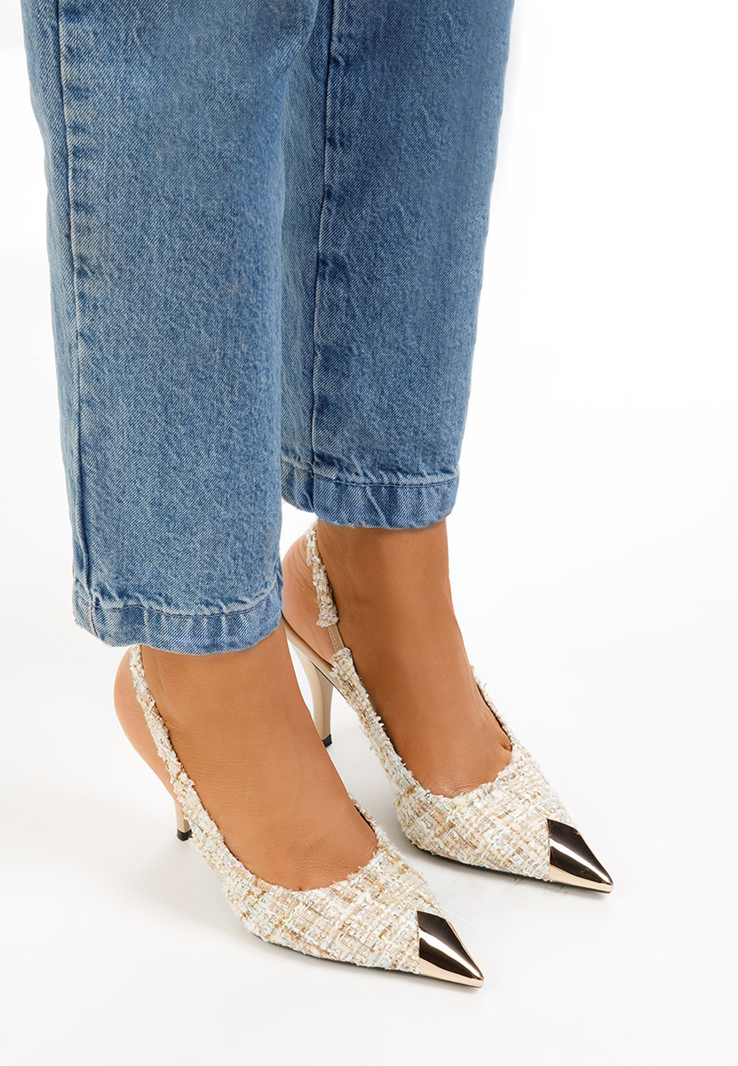 Béžové lodičky do špičky Sagria