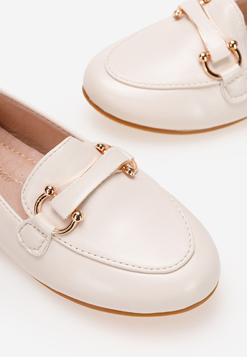 Béžové dívčí mokasíny Prestige A