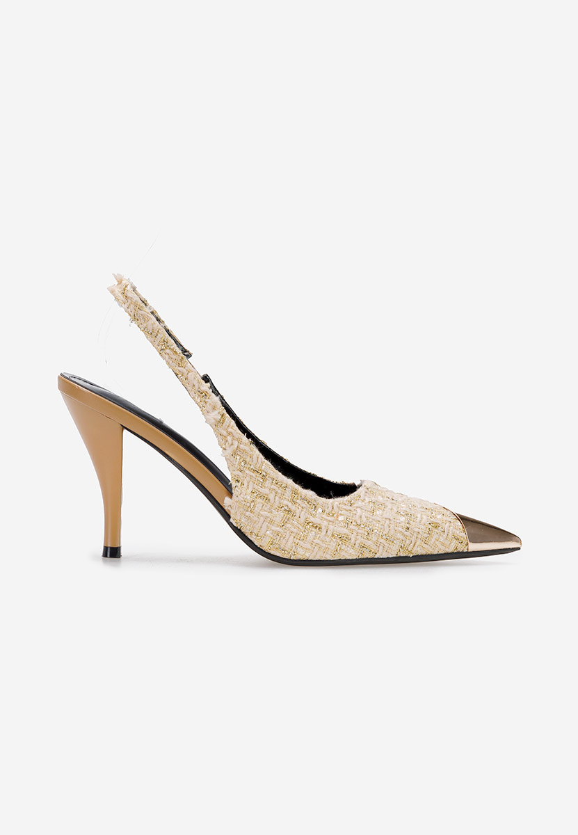 Khaki elegantné lodičky Sagria