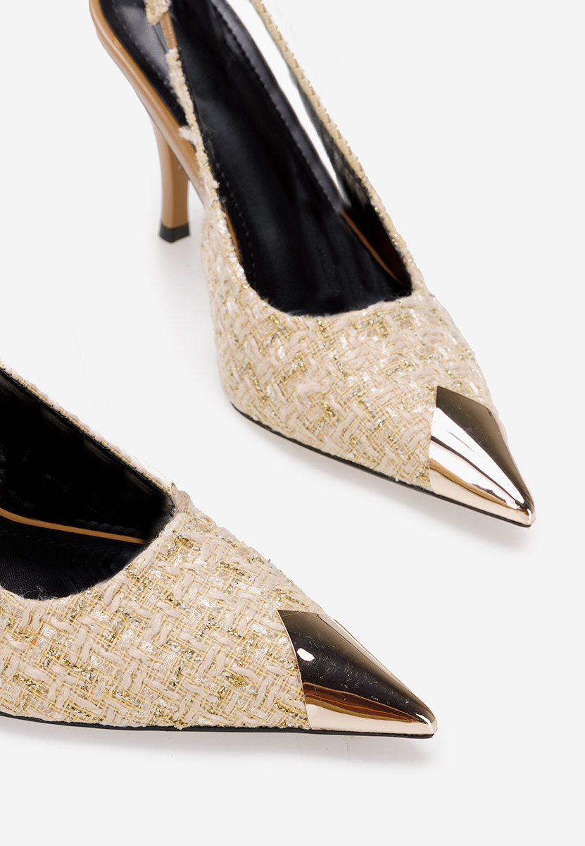 Khaki elegantné lodičky Sagria