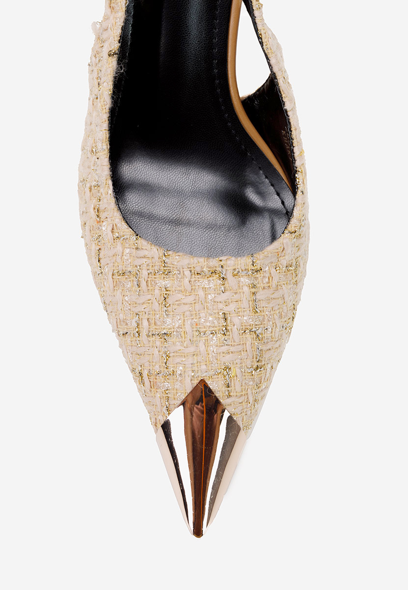 Khaki elegantné lodičky Sagria