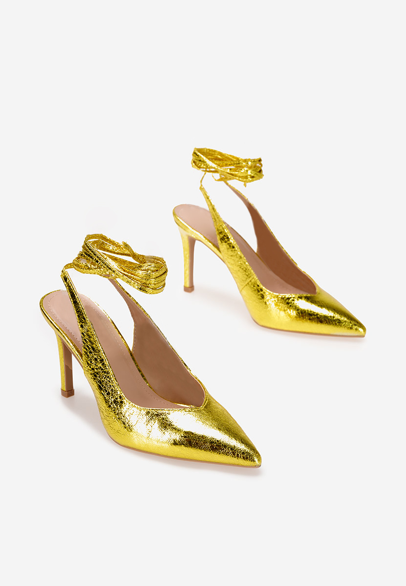 Žlutá lodičky s otevřenou pätou Laila V2