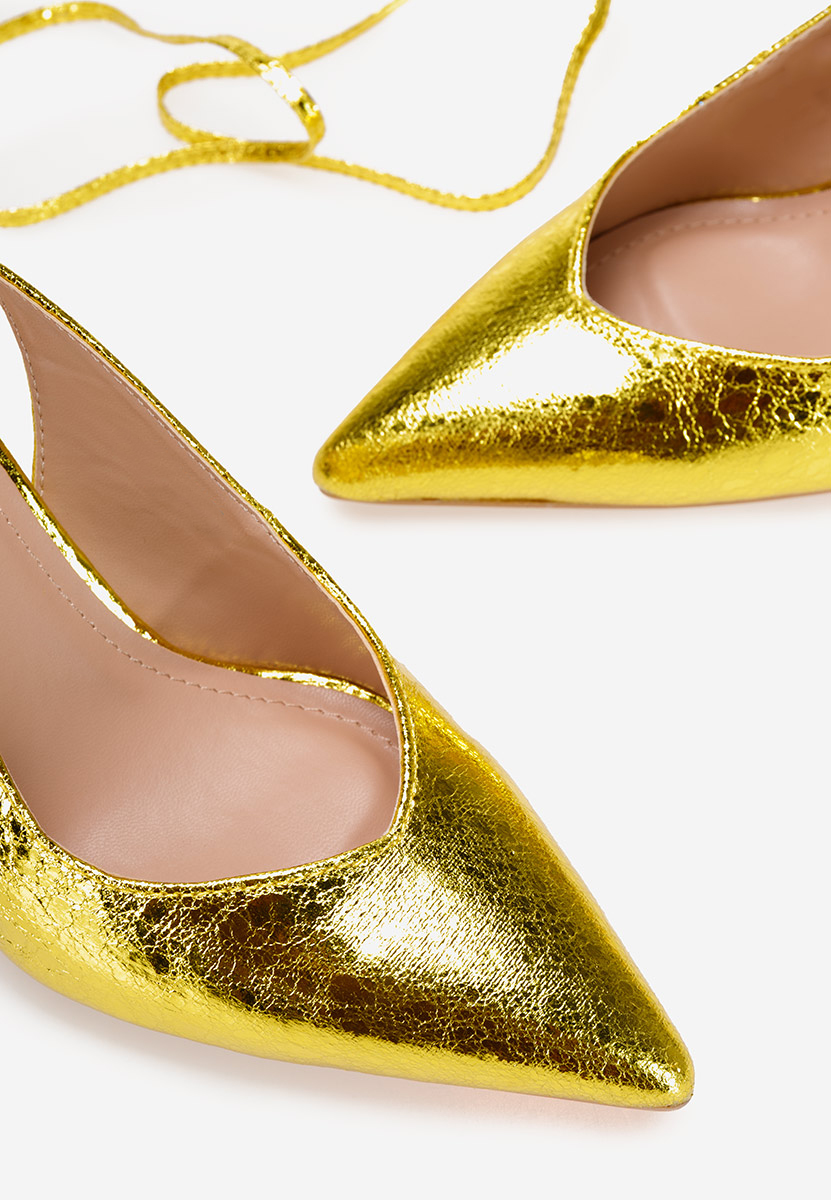 Žlutá lodičky s otevřenou pätou Laila V2