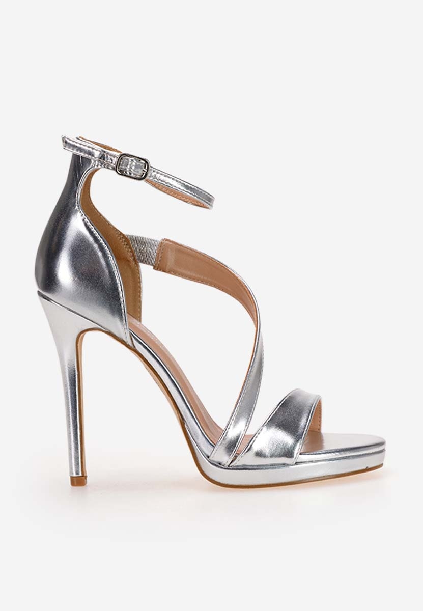 Stribrné elegantní dámské sandály Ribera
