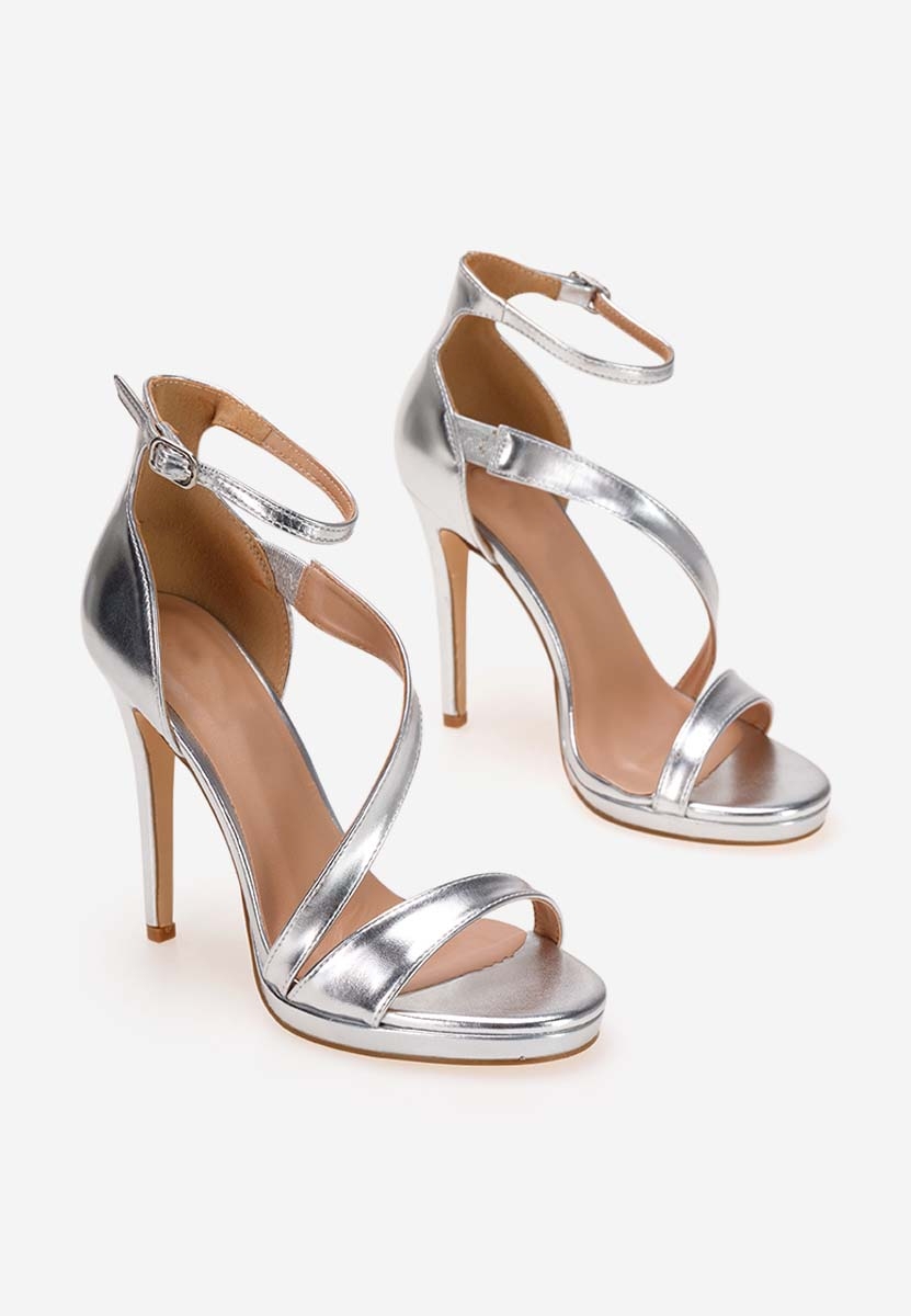 Stribrné elegantní dámské sandály Ribera