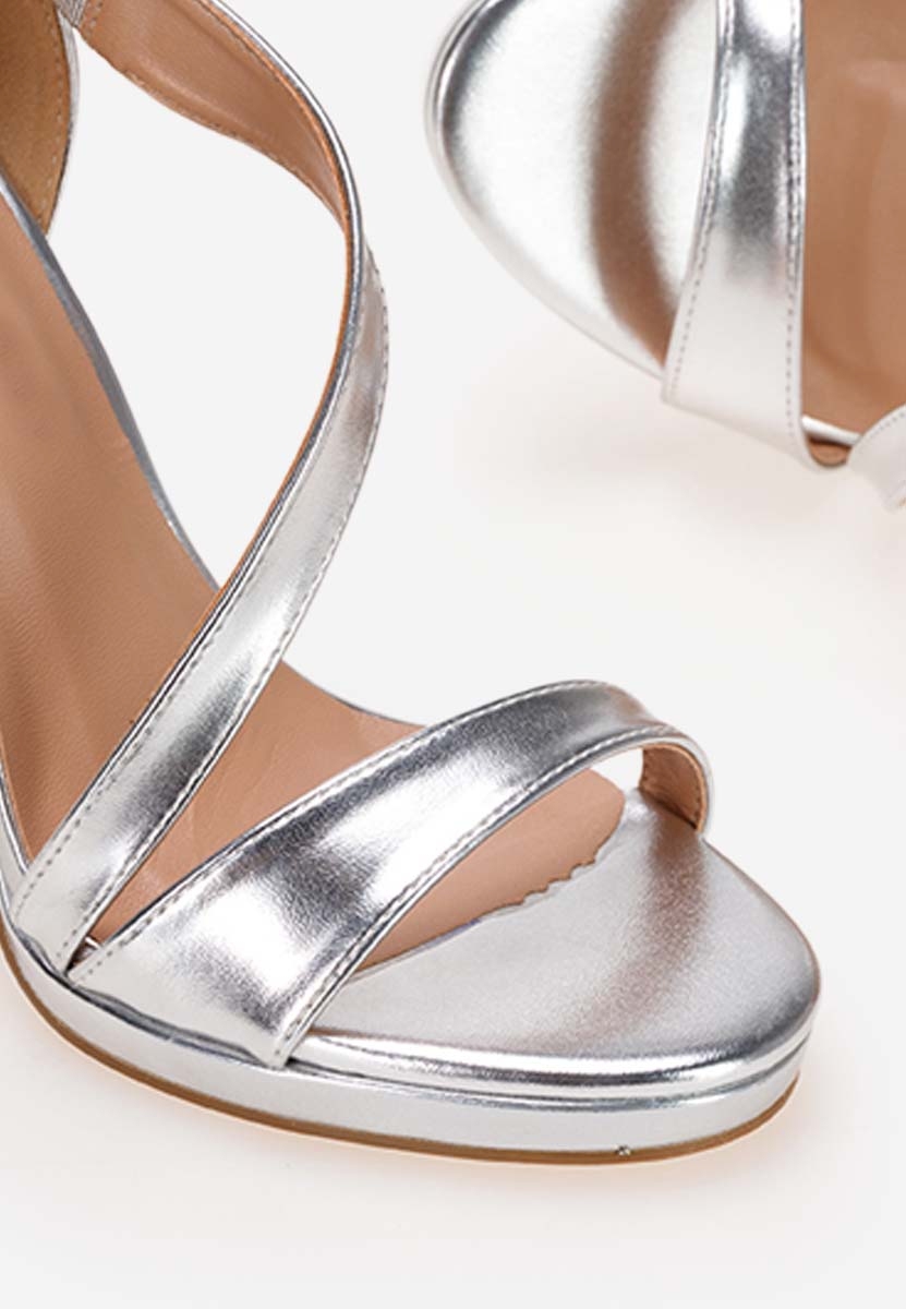 Stribrné elegantní dámské sandály Ribera