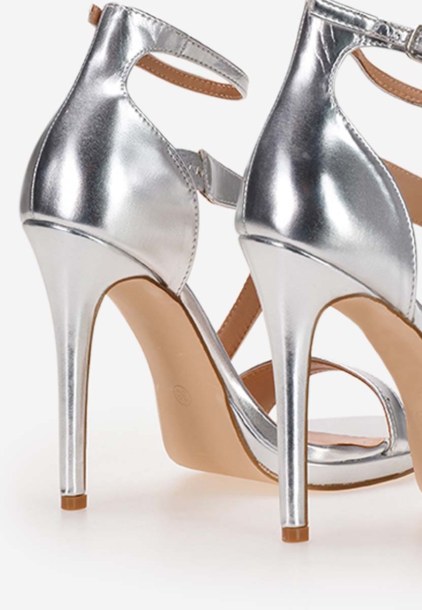 Stribrné elegantní dámské sandály Ribera