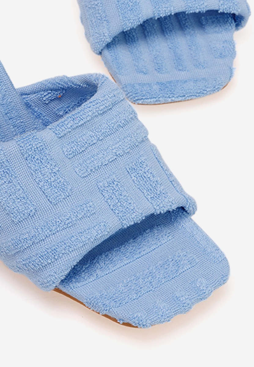 Svetlě modré pantofle na podpatku Mirora V2