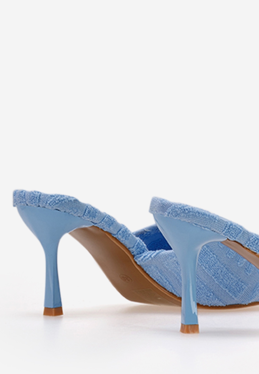 Svetlě modré pantofle na podpatku Mirora V2
