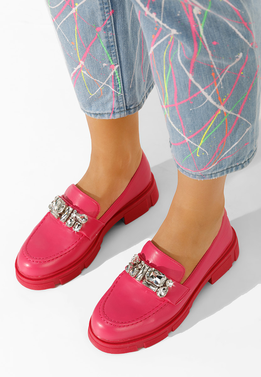 Fuchsiové mokasíny dámské Fatima