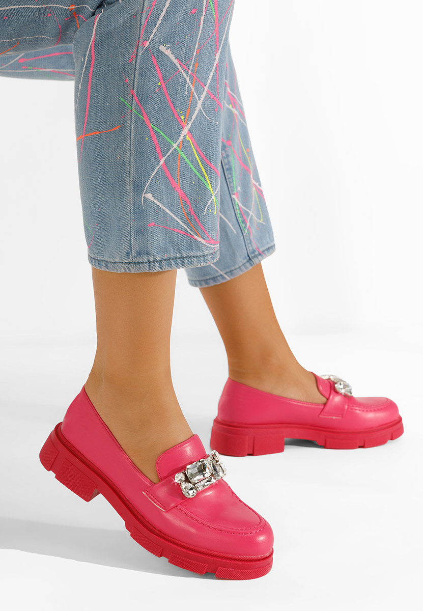 Fuchsiové mokasíny dámské Fatima