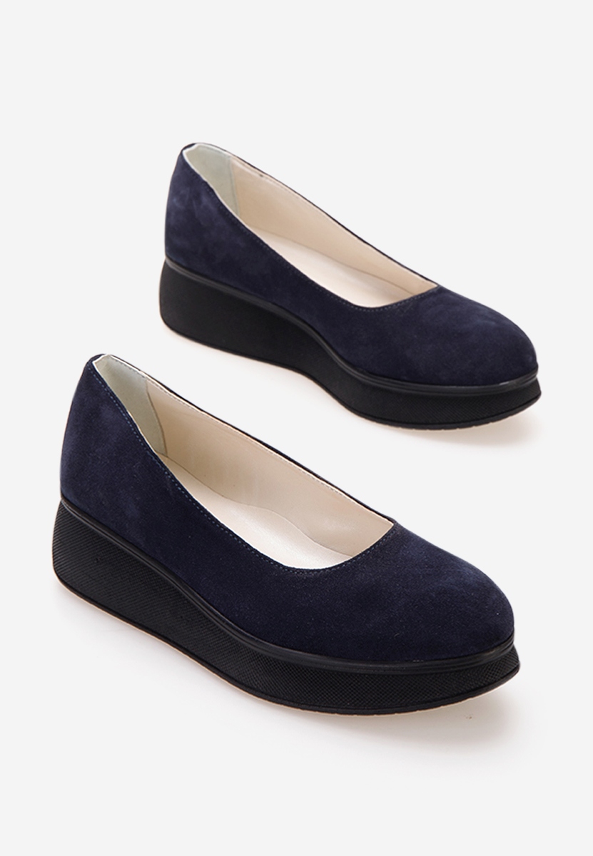 Modré lodičky na platformě Cantoria V2