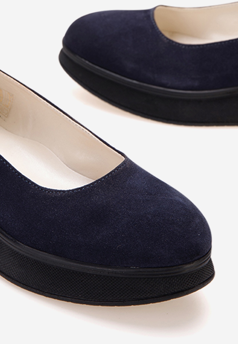 Modré lodičky na platformě Cantoria V2