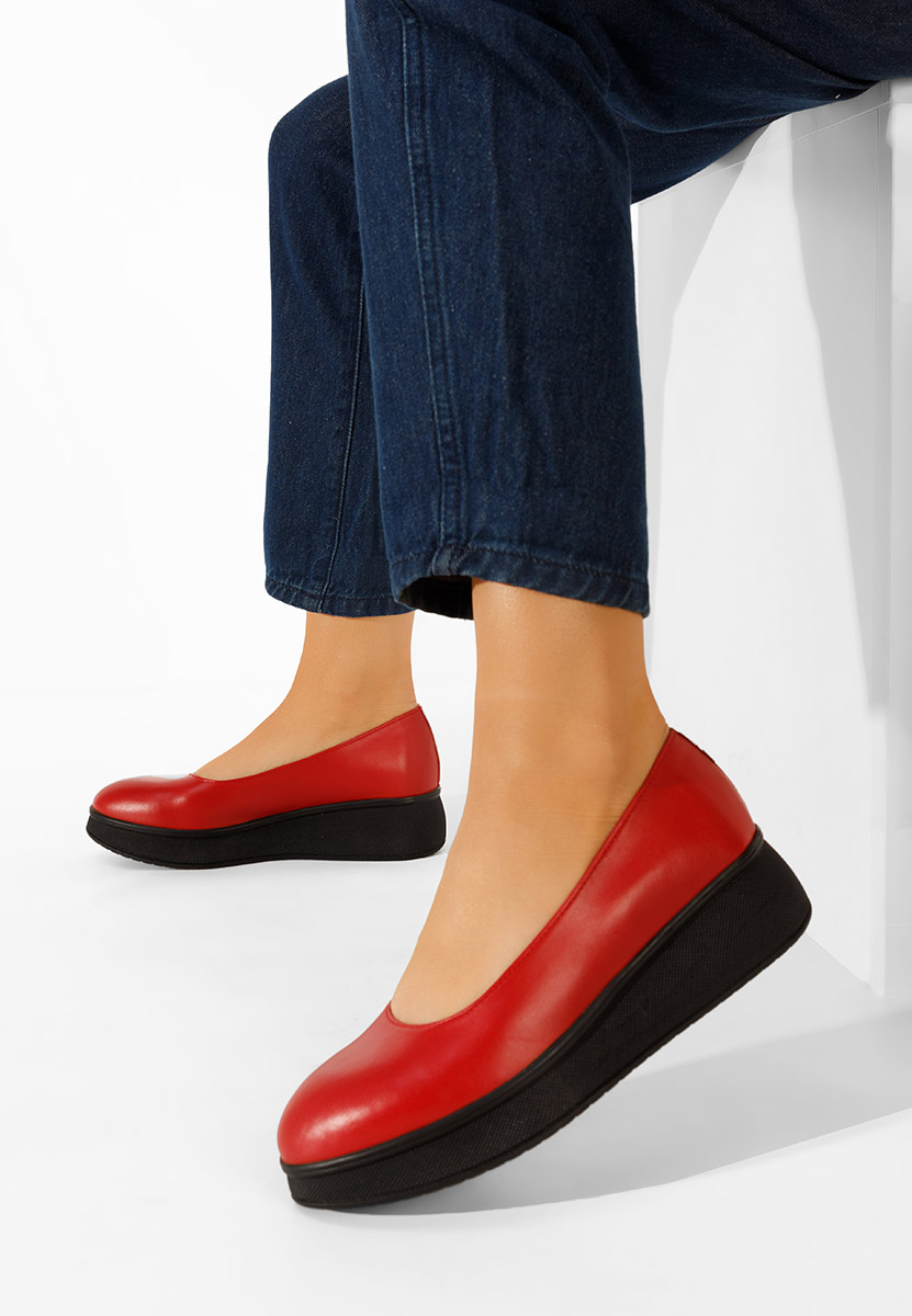 Červené lodičky na platformě Cantoria