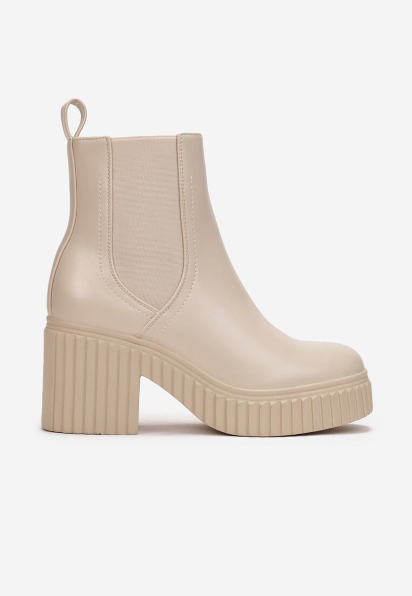 Béžové dámské chelsea boty Enicena