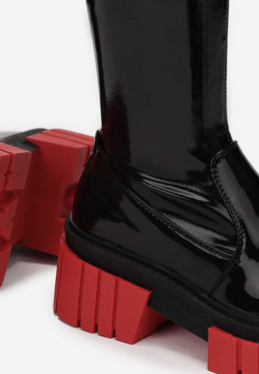 Černé kozačky nad koleno Dolaria V3