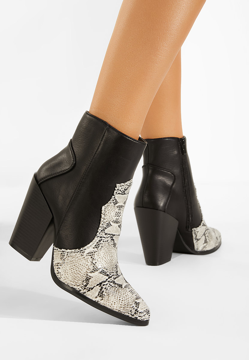 Béžové kotníkové boty cowboy Hollie