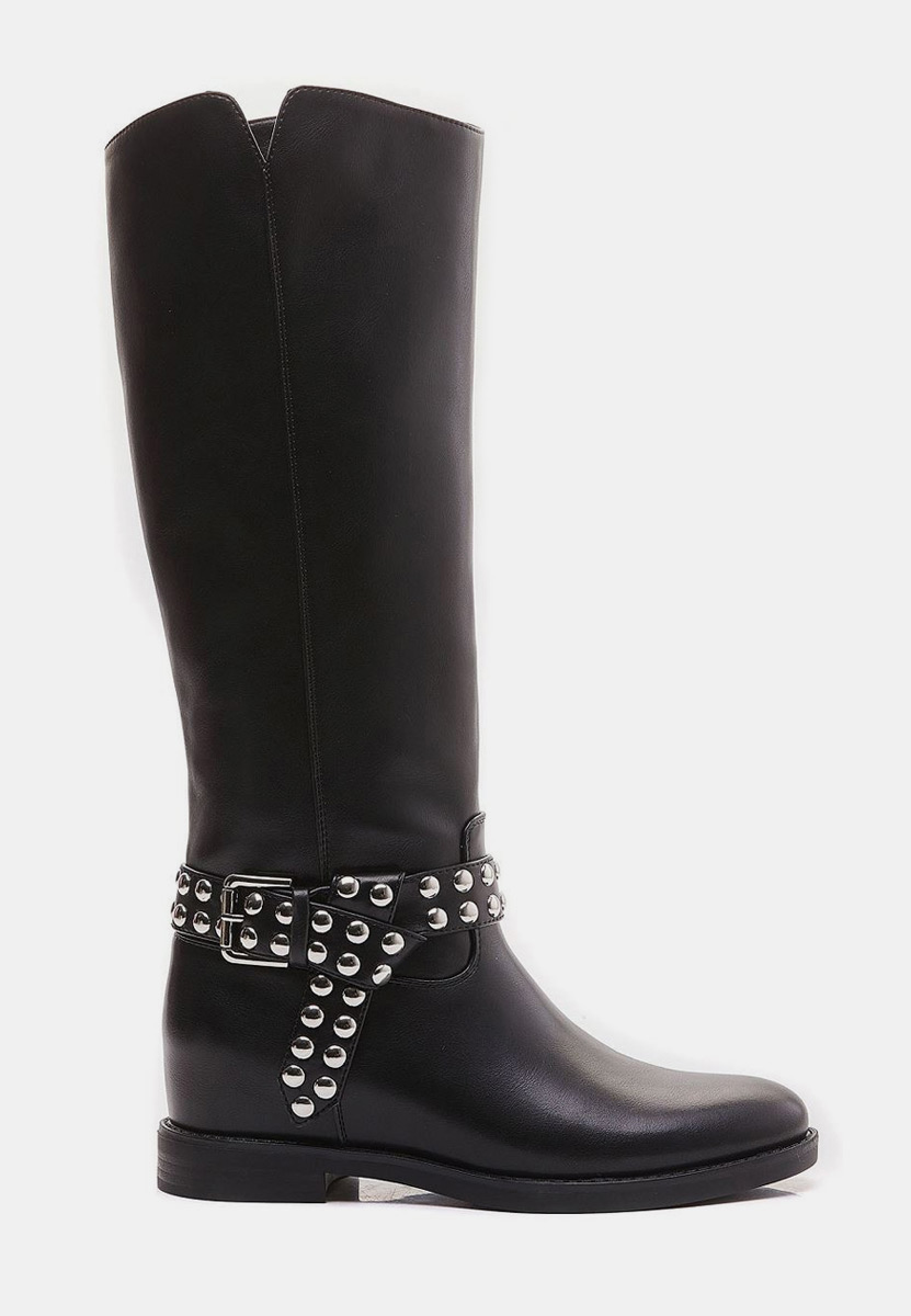 Černé kozačky na klínku Aguasia V2