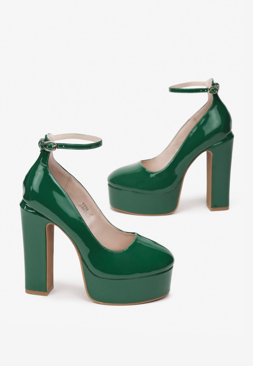 Zelené lodičky s platformou Matea V3