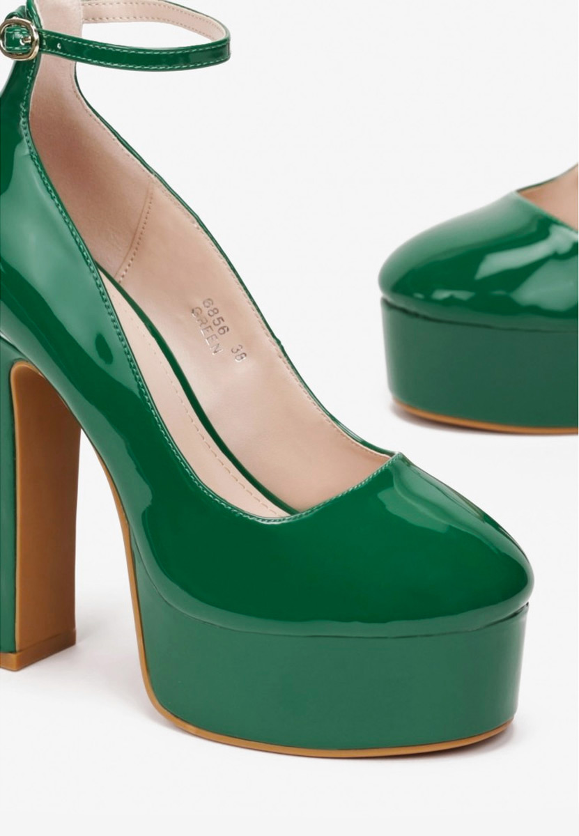 Zelené lodičky s platformou Matea V3