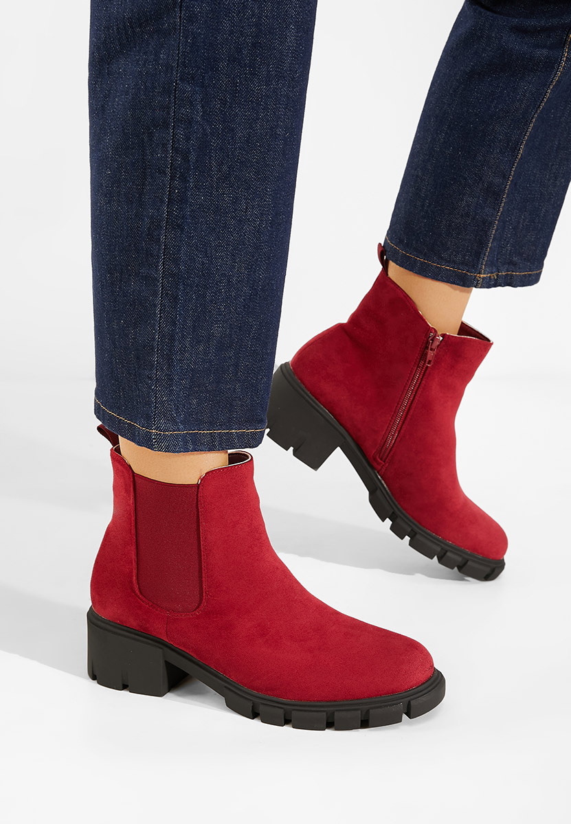 Červené dámské kotníková obuv Alyona