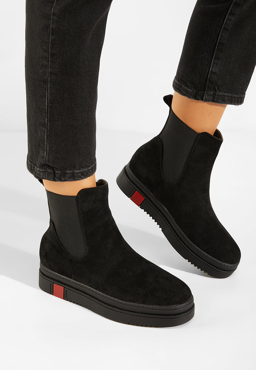 Černé dámské kotníková obuv Samera