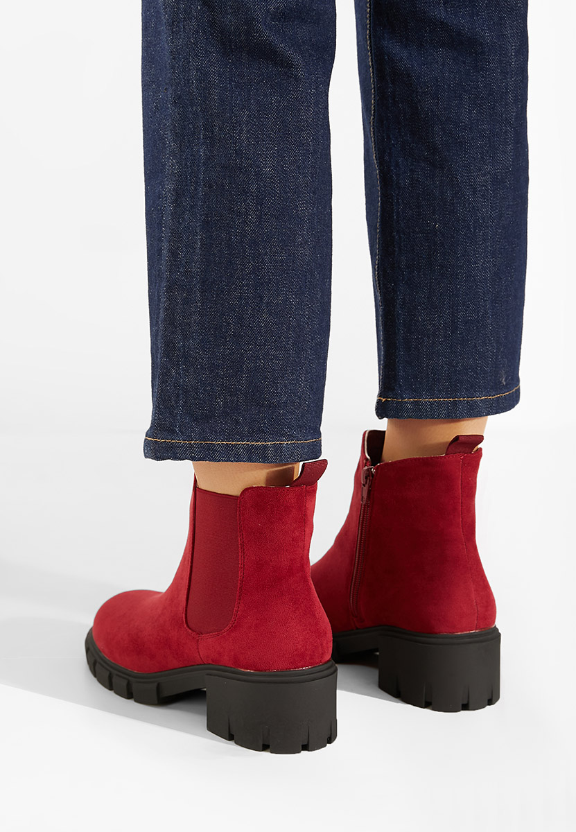 Červené dámské kotníková obuv Alyona