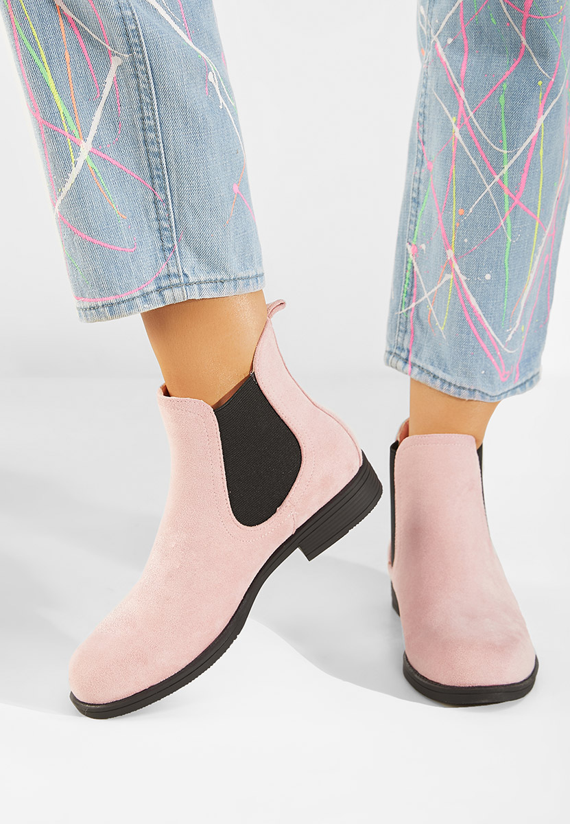 Ružové dámské chelsea boty Zelmira