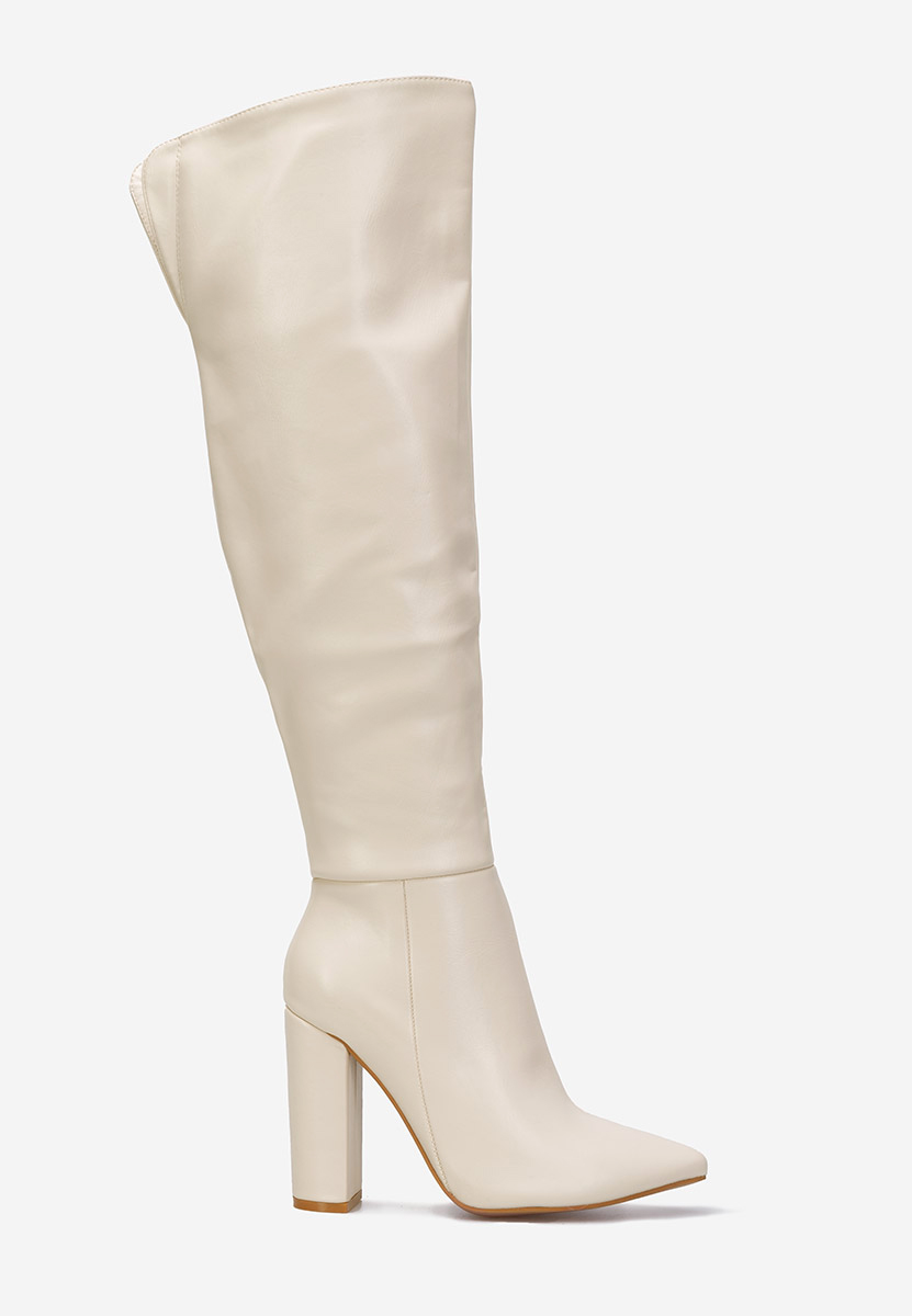 Béžové vysoké kozačky Cailla