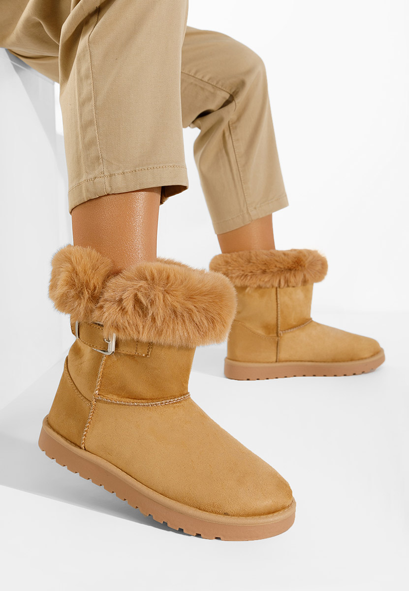 Camelové dámské zimní boty Cherina