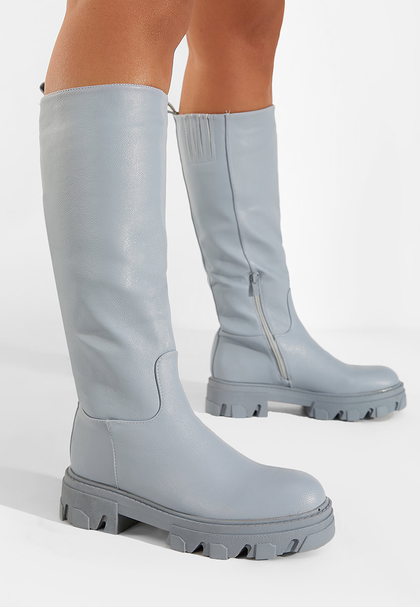 Modré dámské kozačky Oserra