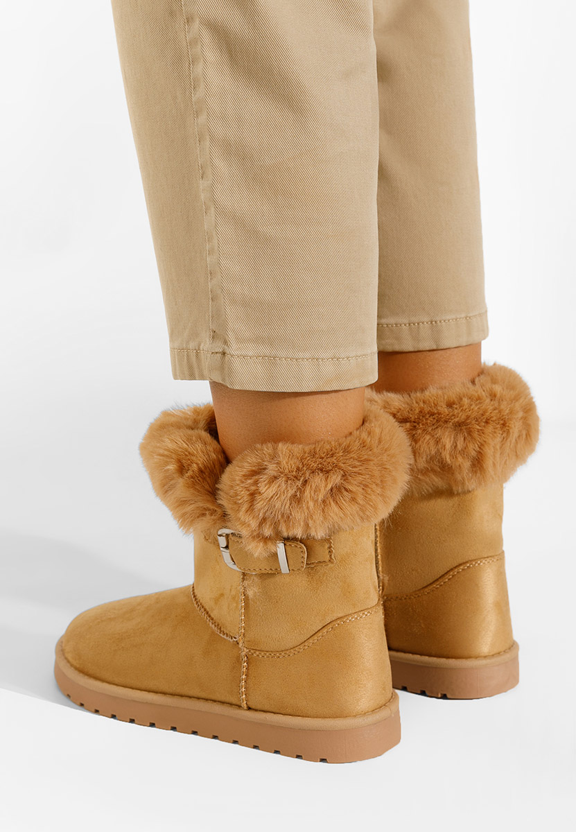 Camelové dámské zimní boty Cherina