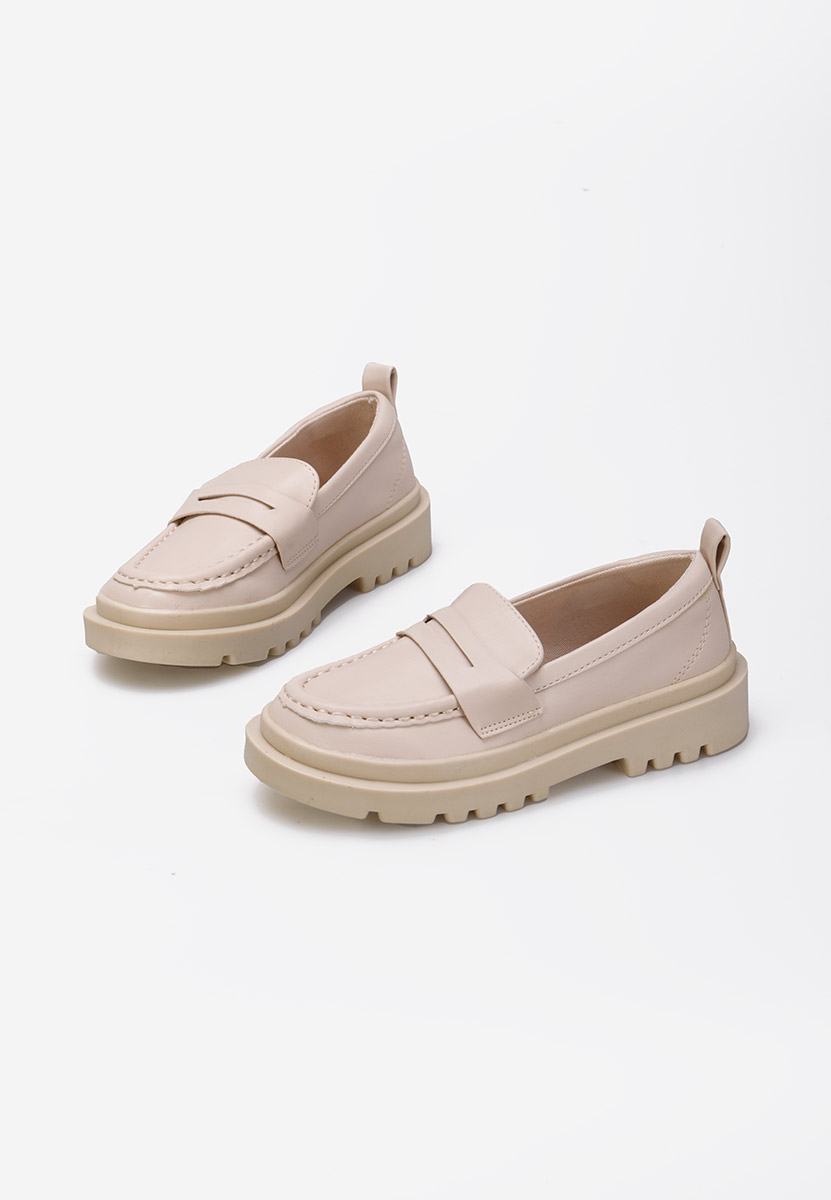 Béžové dětské mokasíny Newark B