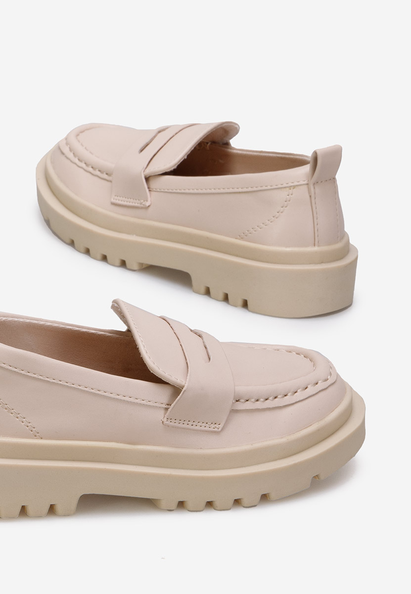 Béžové dětské mokasíny Newark B