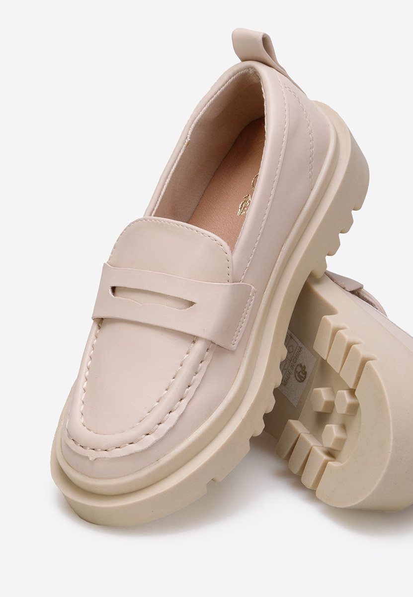 Béžové dětské mokasíny Newark B