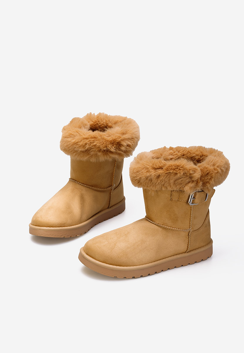 Camelové dámské zimní boty Cherina