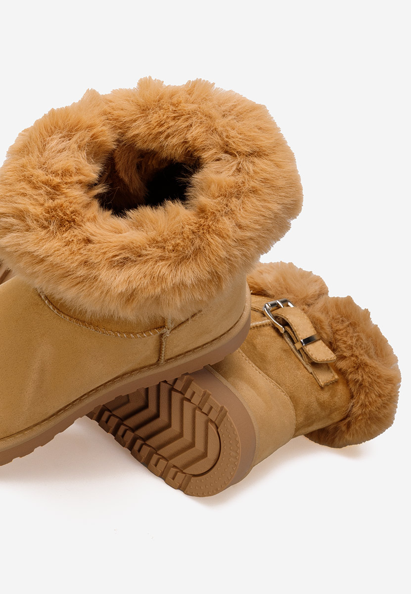 Camelové dámské zimní boty Cherina