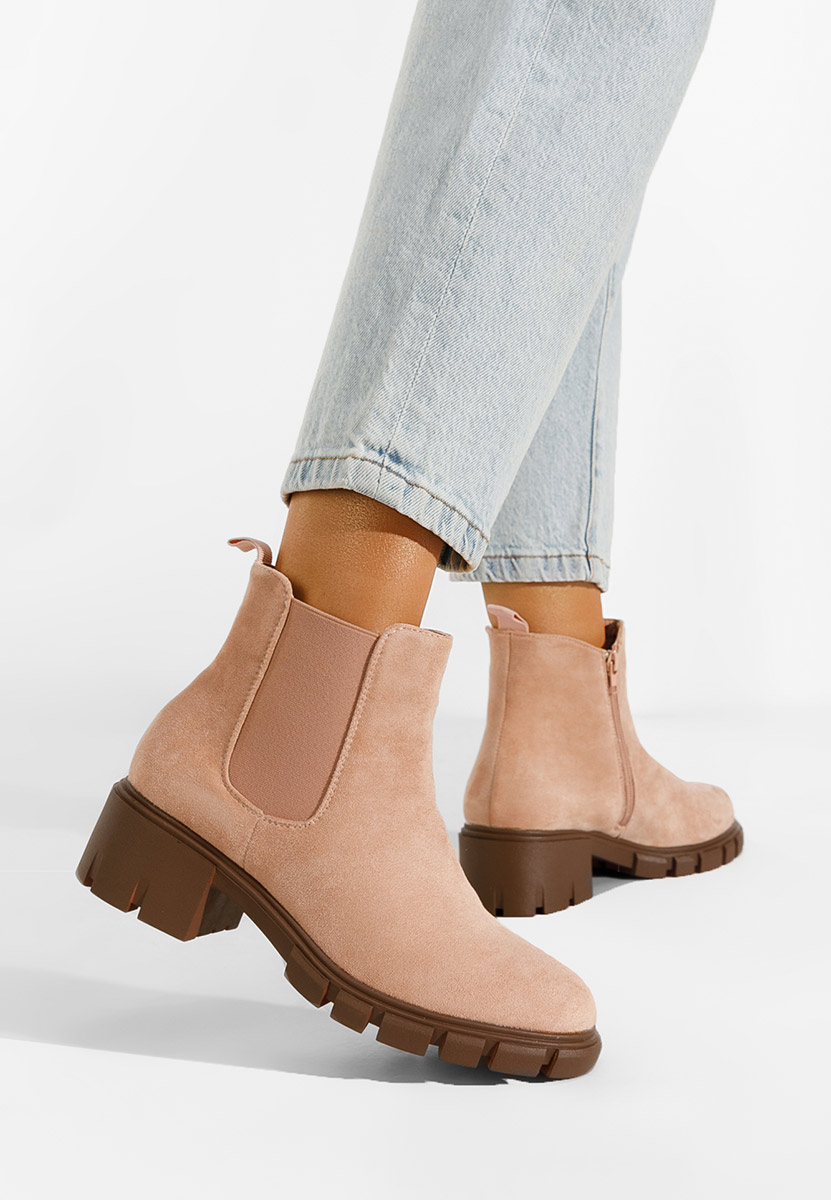 Béžové dámské chelsea boty Alyona