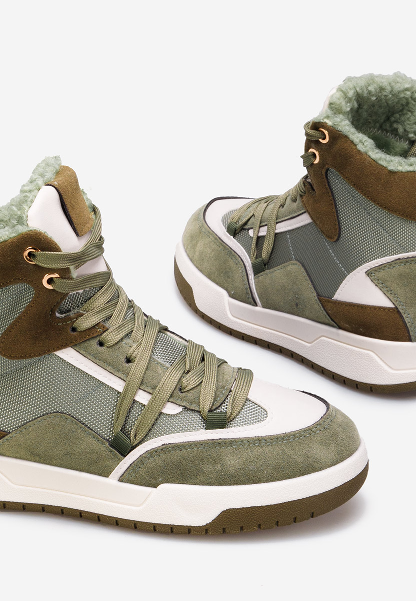 Zelené zimní tenisky dámské Kaleria