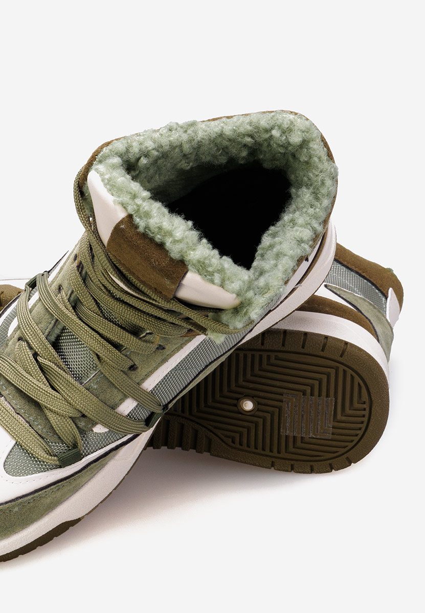 Zelené zimní tenisky dámské Kaleria