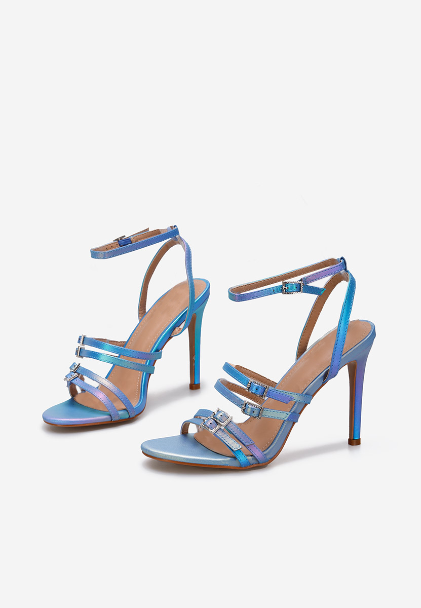 Modré sandály do špičky Helina