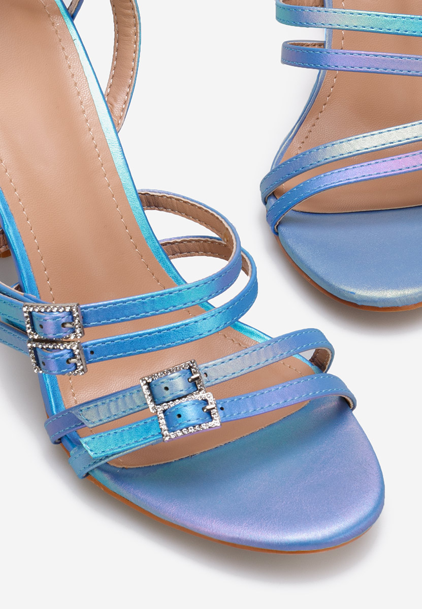 Modré sandály do špičky Helina