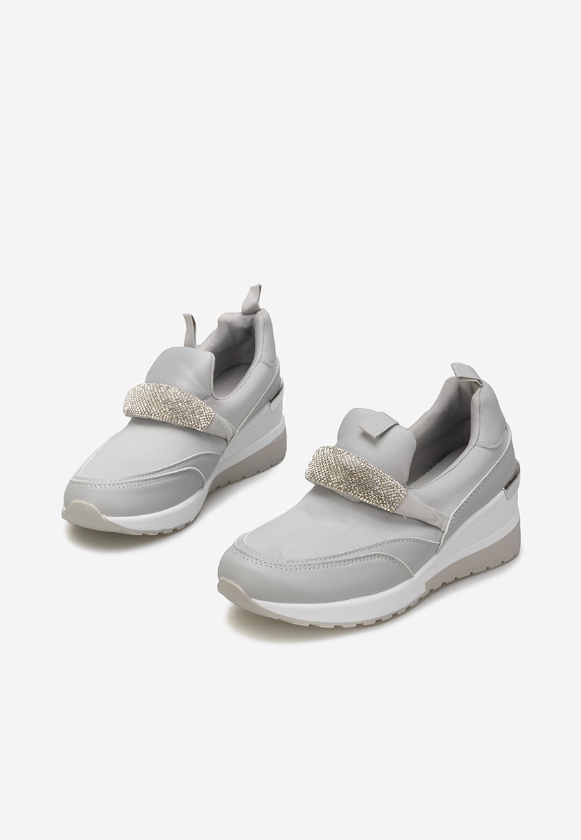 Šedé dámské tenisky na klínku Rubica