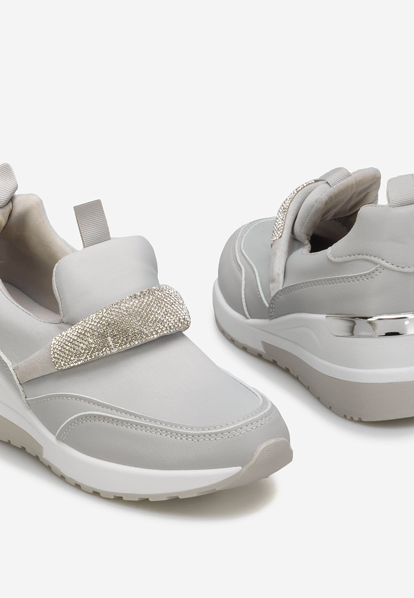 Šedé dámské tenisky na klínku Rubica